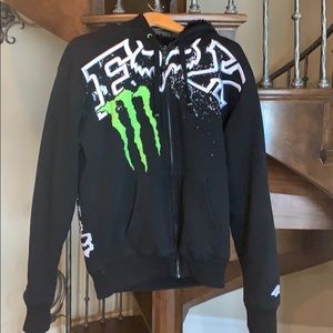 Fox monster faux fur sweater